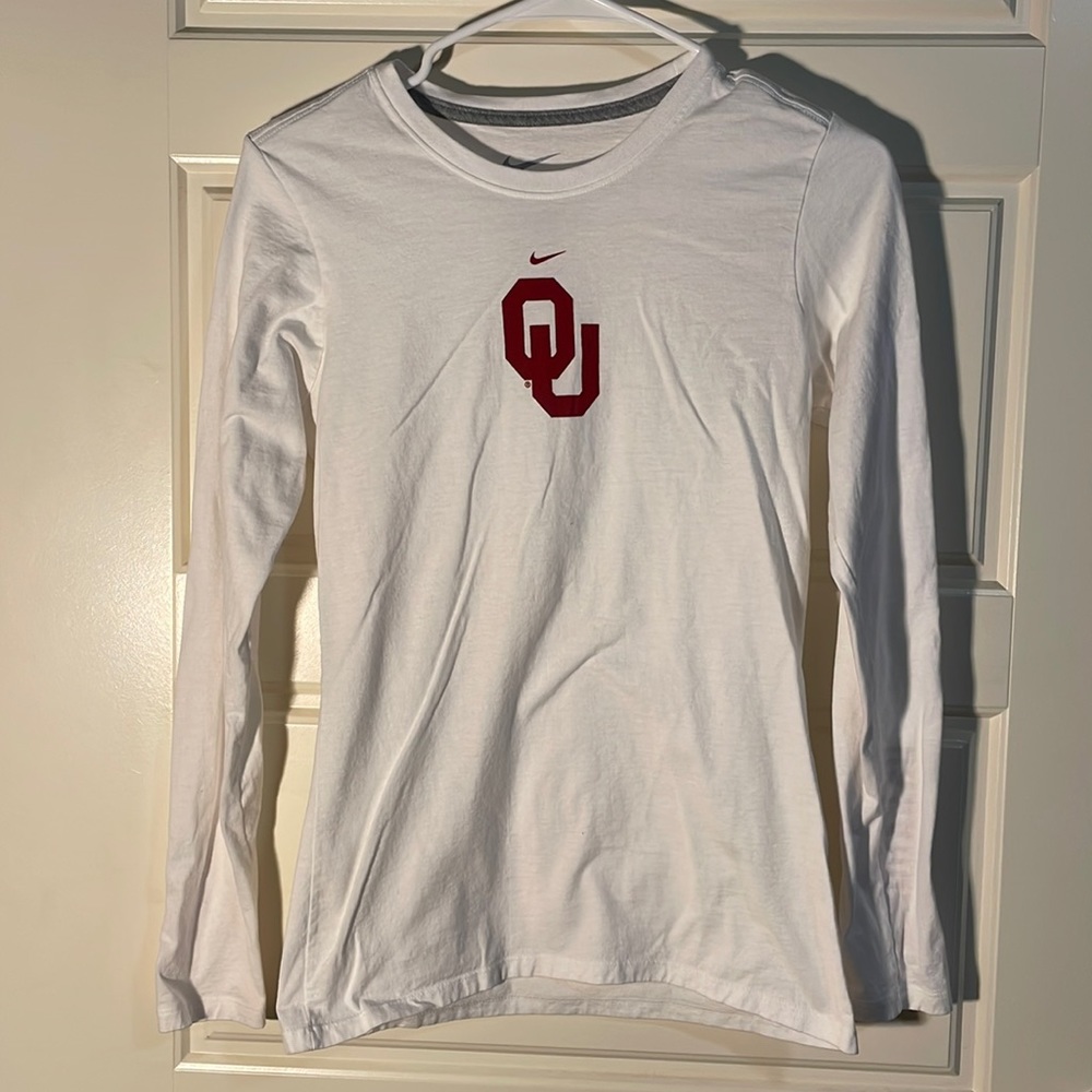 Oklahoma Sooners White Long Sleeve Nike Shirt